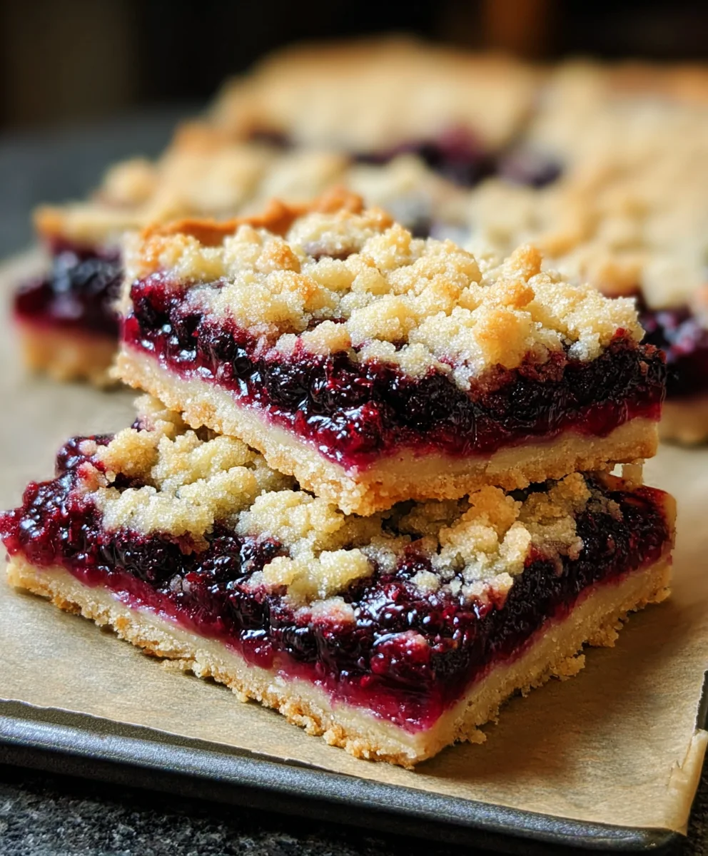 Blackberry Pie Crumble Bars - Easy Dessert