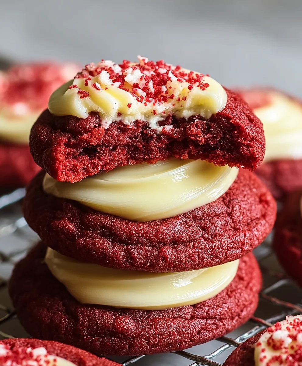 Cream Cheese Red Velvet Cookies-Easy & Delicious Recipe