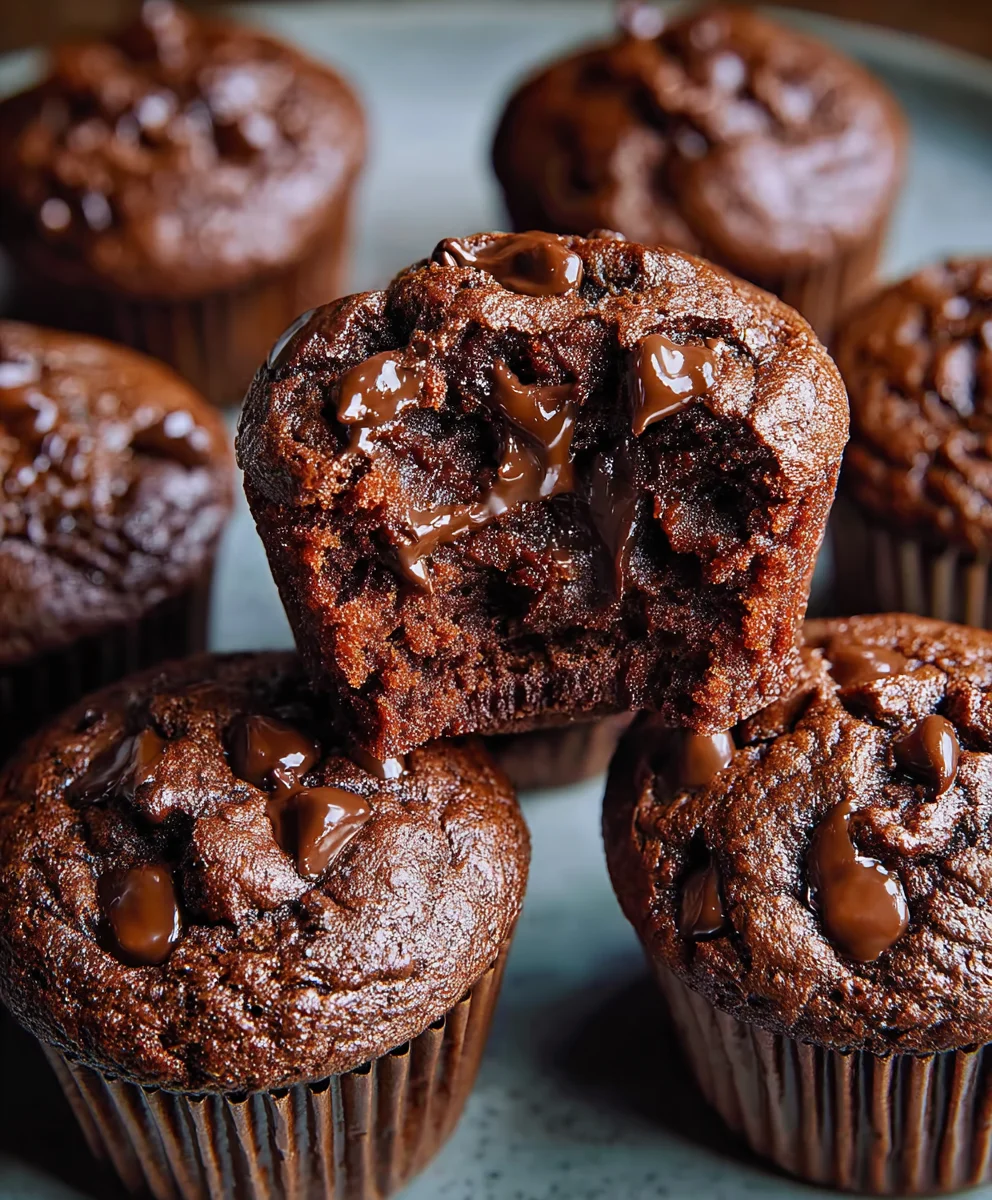 Decadent Double Chocolate Chip Muffins - Easy Recipe