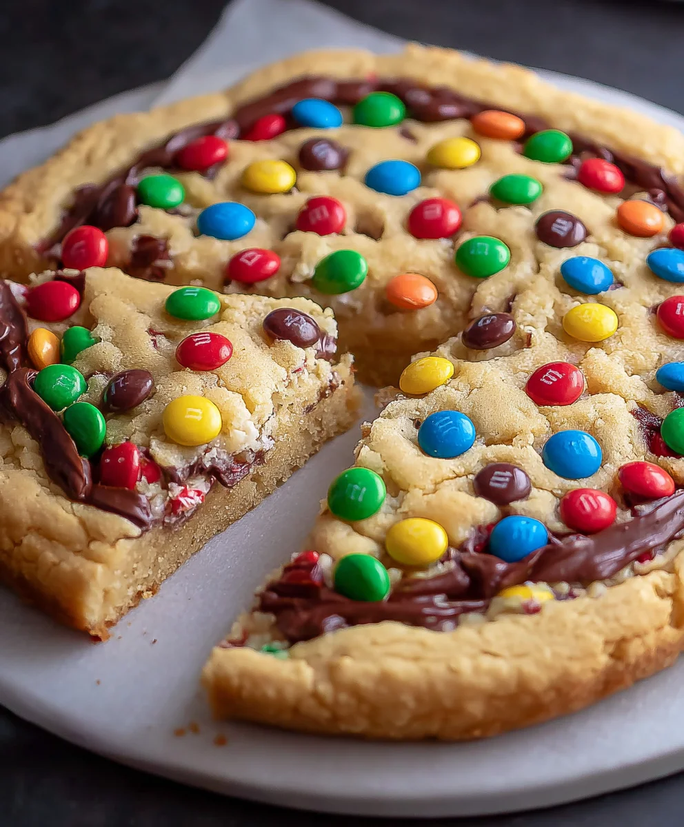 M&M Cookie Pizza
