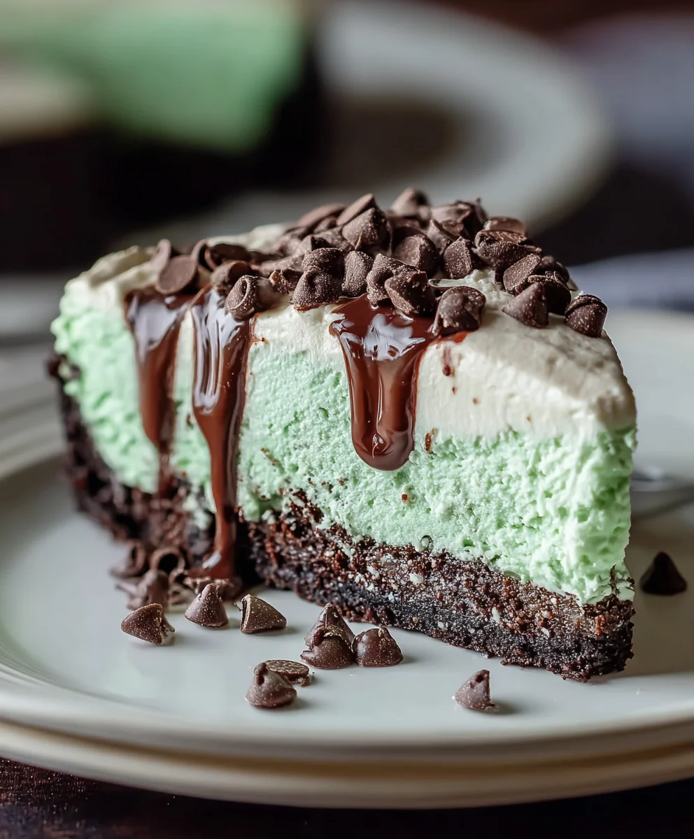 No Bake Mint Chocolate Chip Cheesecake Bliss