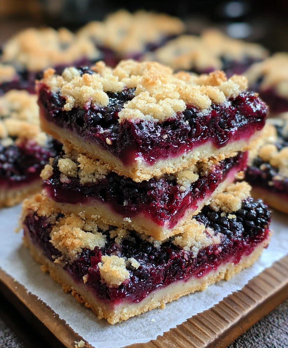 Blackberry Pie Crum extractble Bars-Easy Dessert