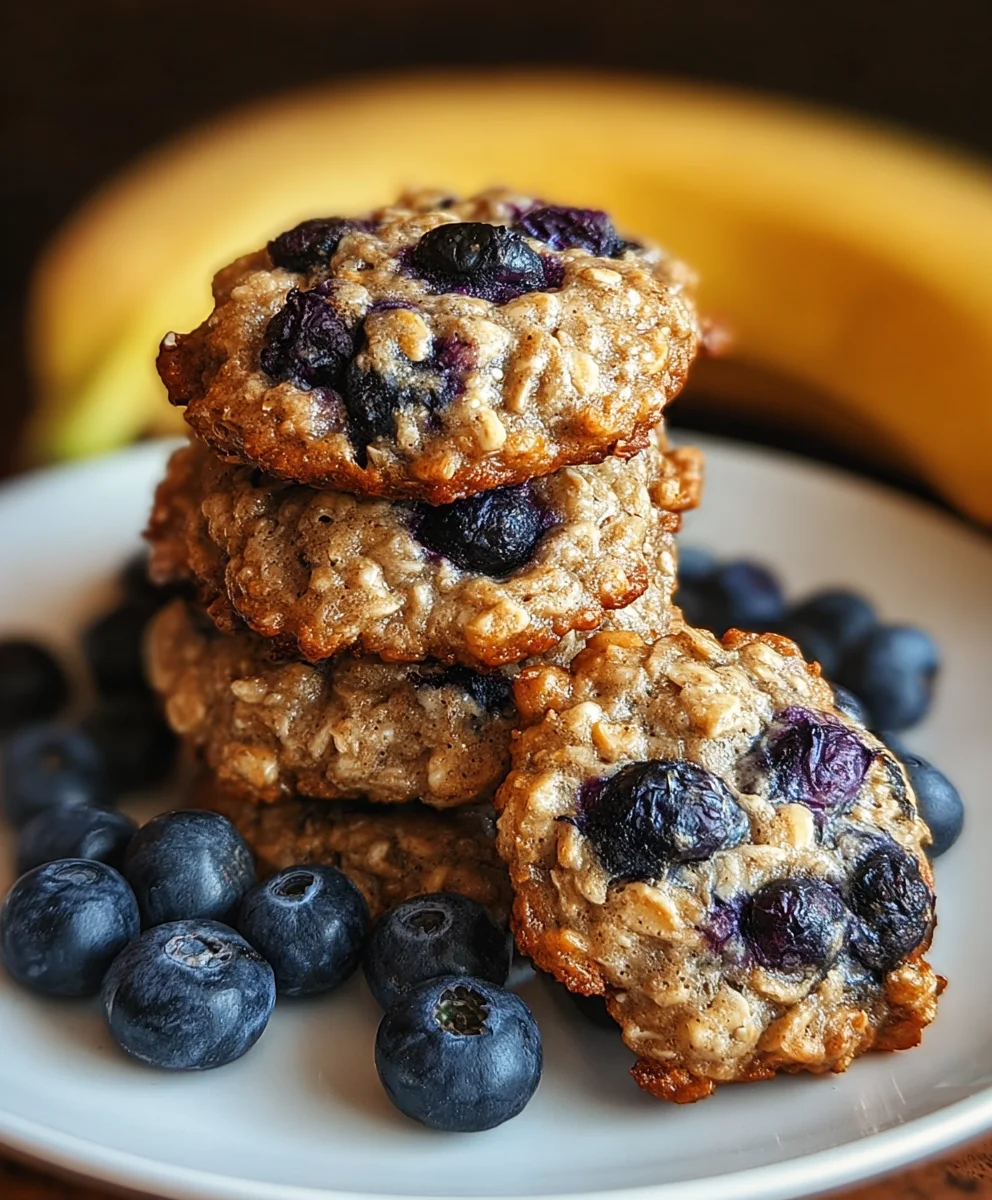 Easy Banana Blueberry Breakfast Cookies Recipe