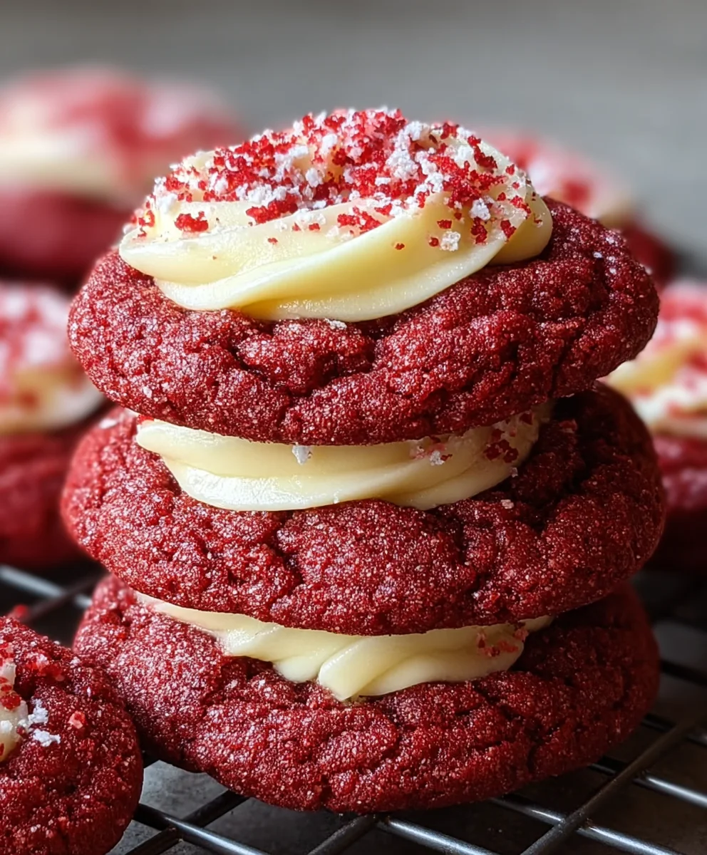 Cream Cheese Red Velvet Cookies-Easy & Delicious Recipe