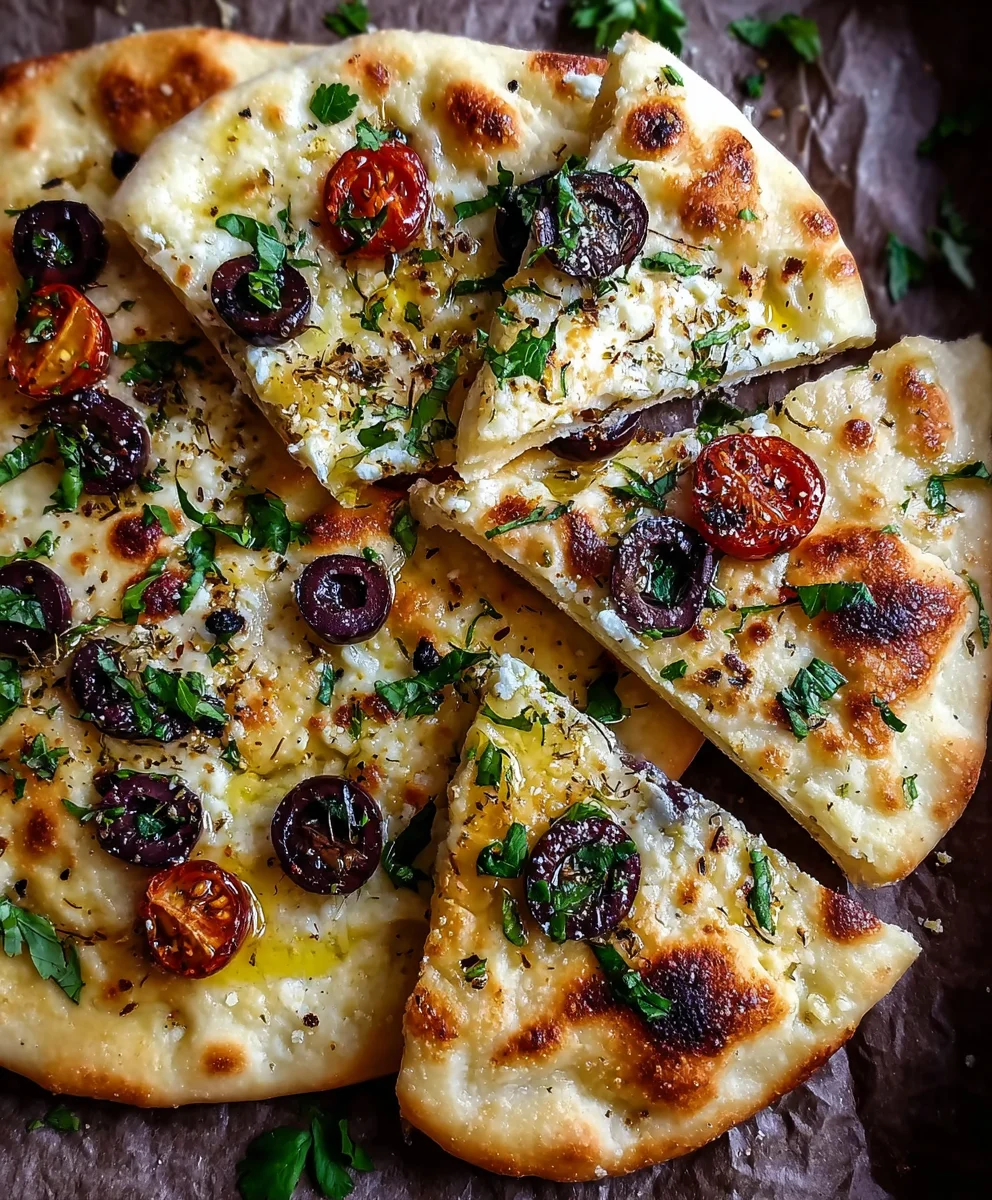 Easy Mediterranean Style Flatbread- Quick & Delicious Recipe