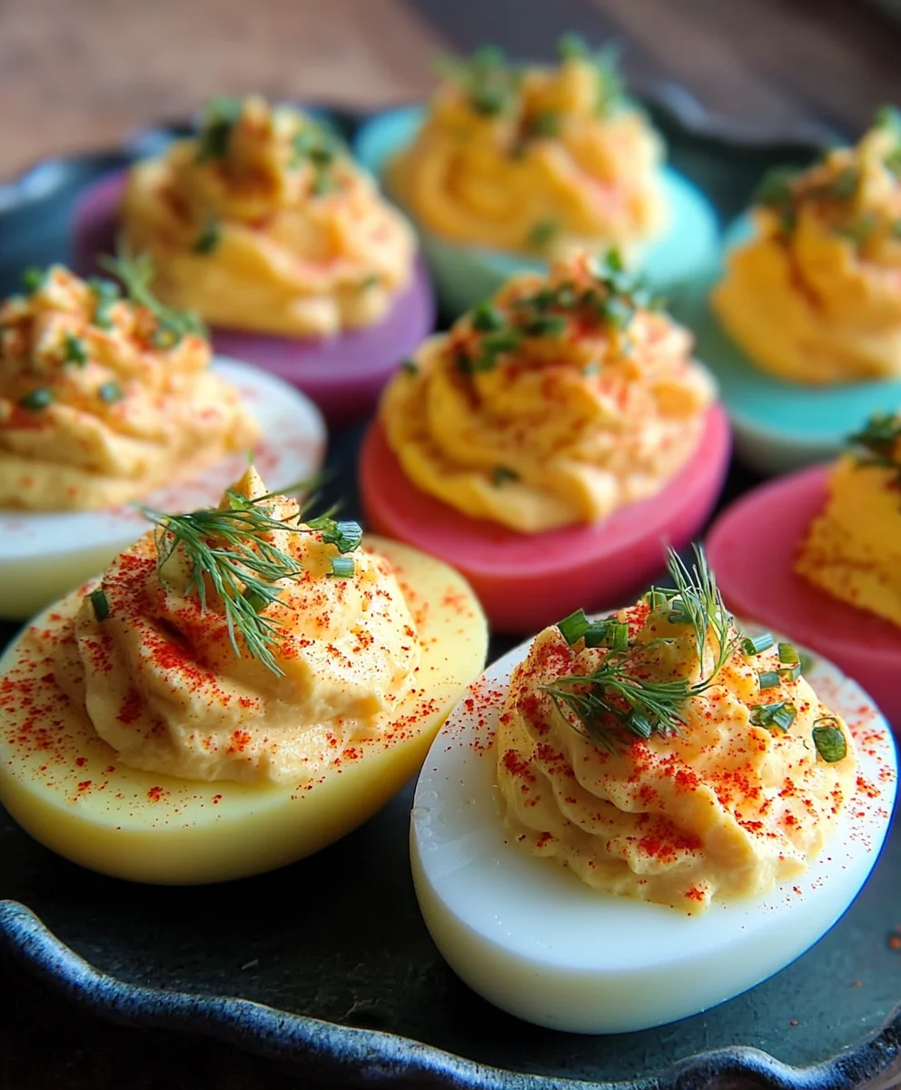 Colorful Deviled Eggs-Party Fun Recipe