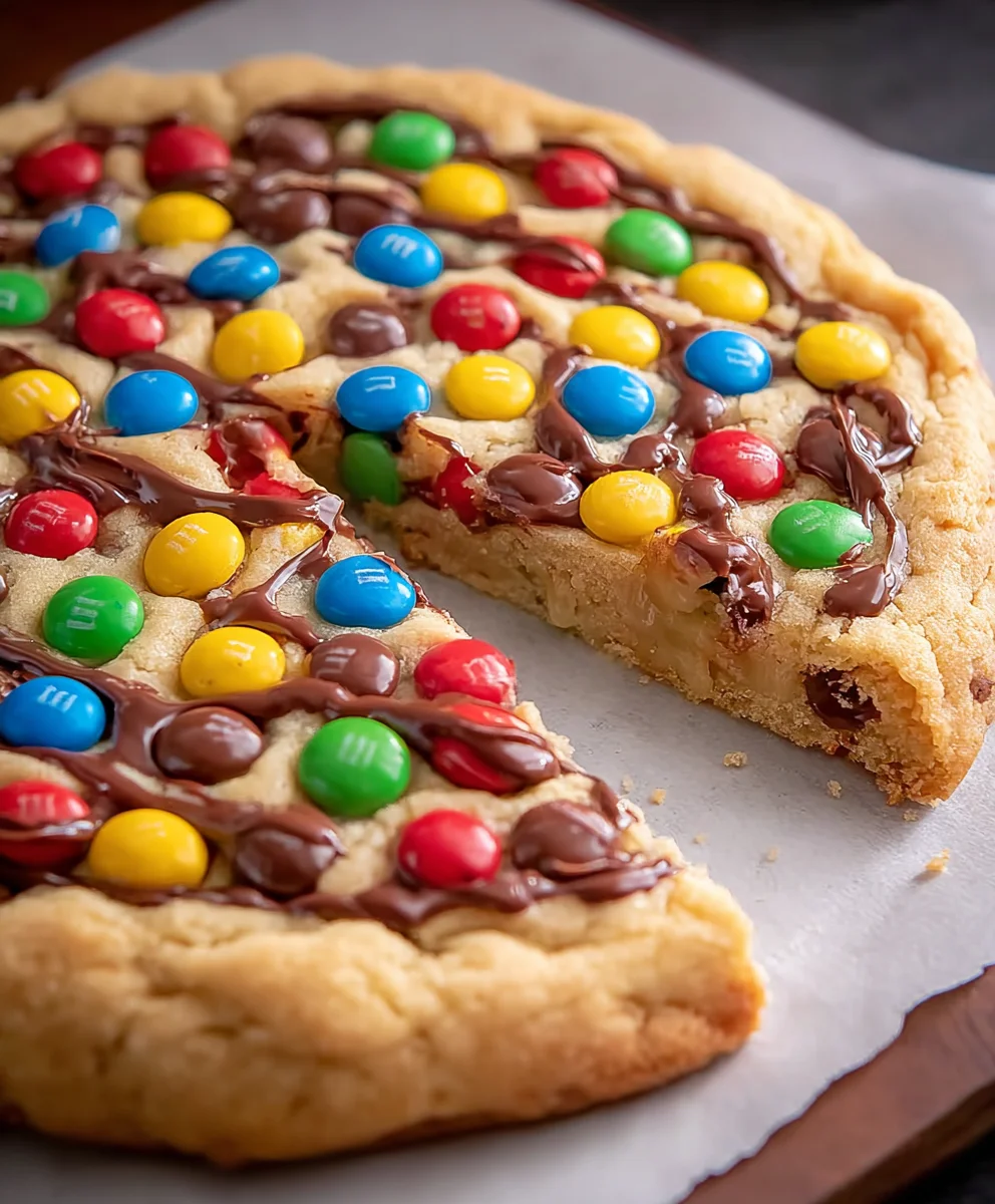 M&M Cookie Pizza - Delicious & Easy Dessert