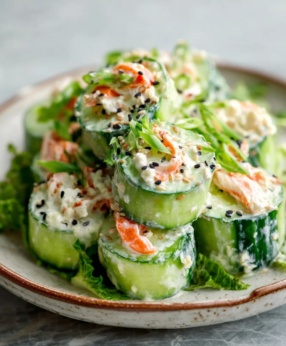 Easy California Roll Cucumber Salad