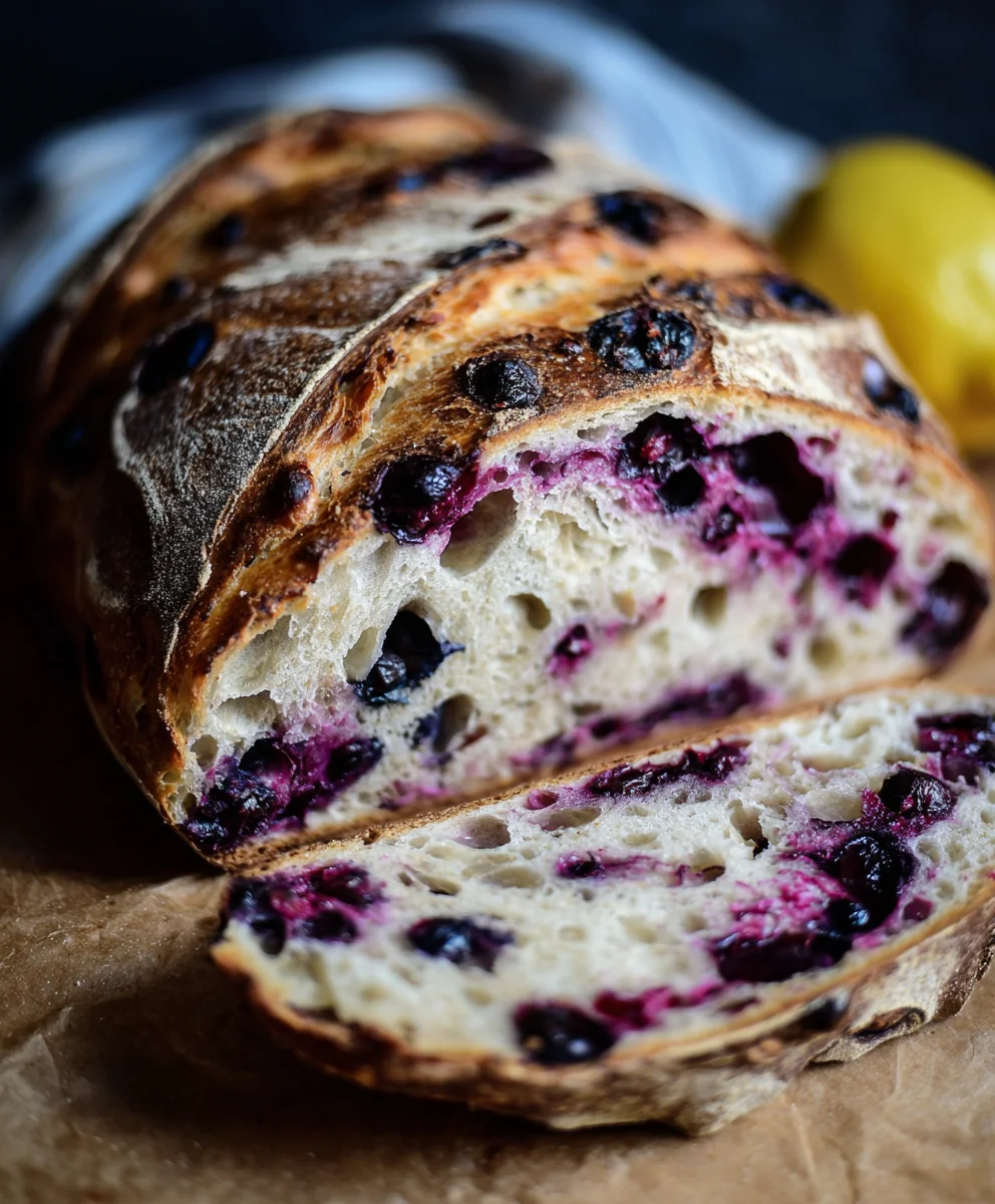 Lemon Blueberry Sourdough Bread