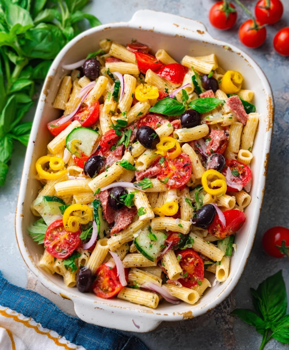 High Protein Italian Pasta Salad - Delicious & Easy
