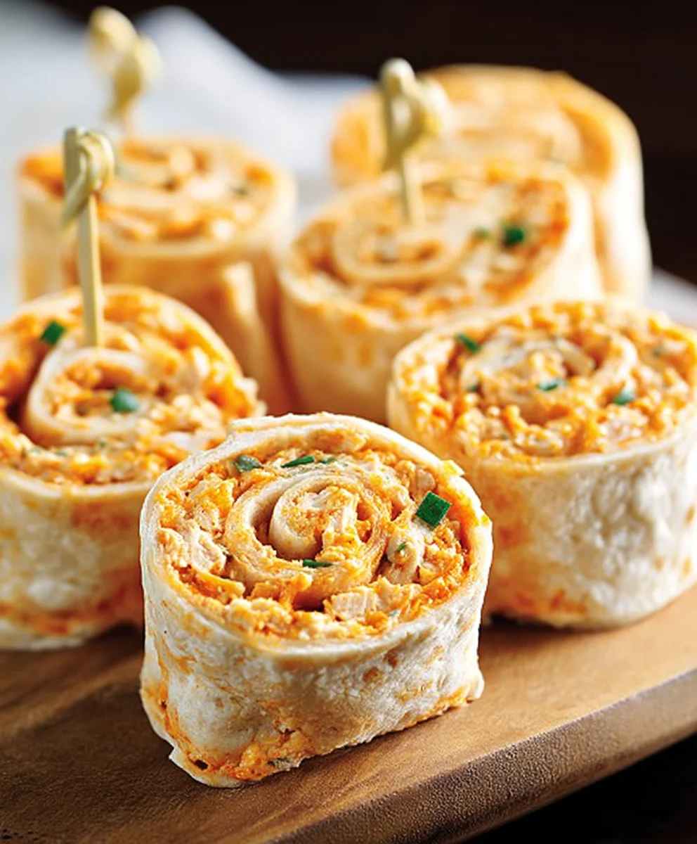 Spicy Buffalo Chicken Pinwheels