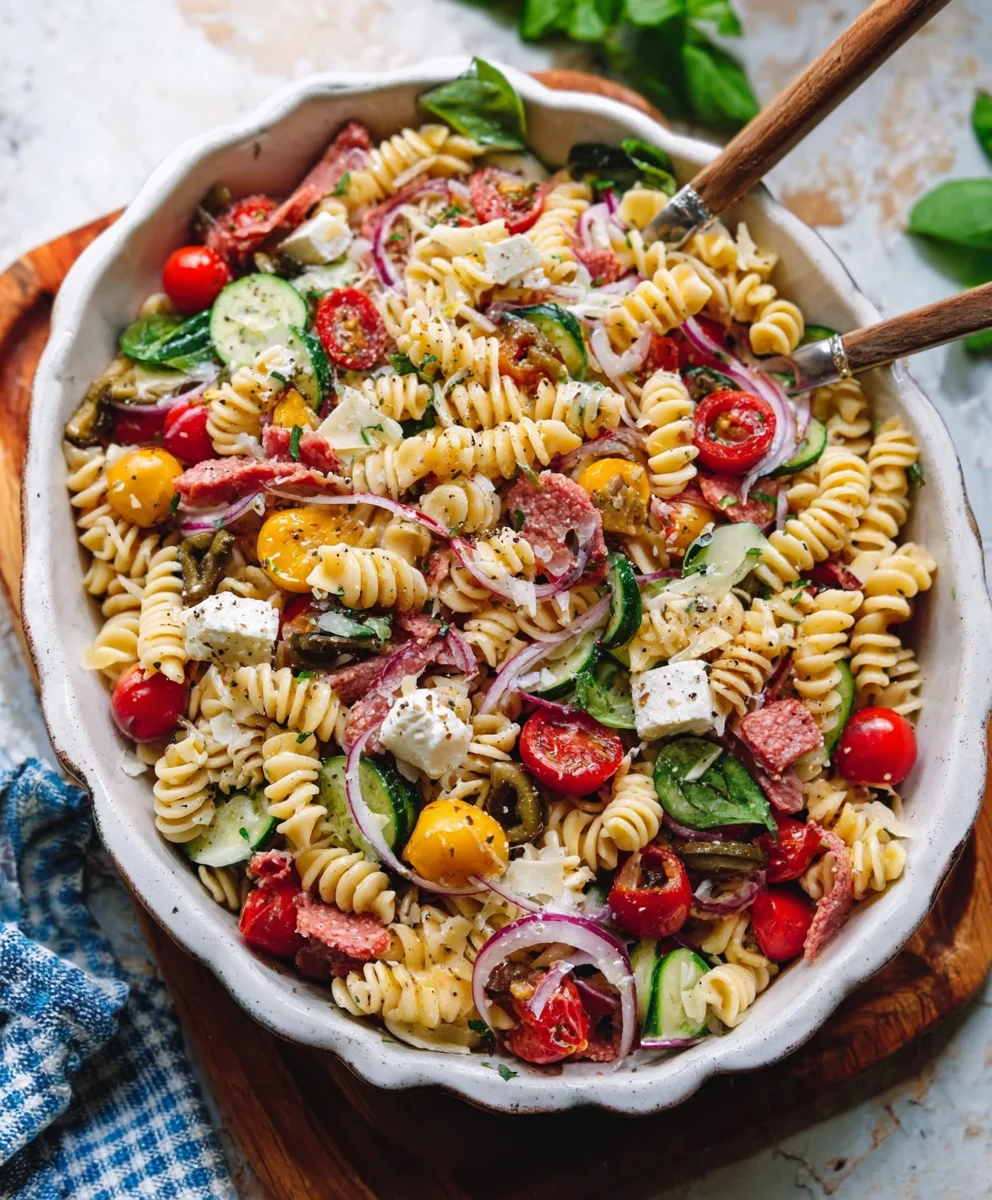 High Protein Italian Pasta Salad - Delicious & Easy