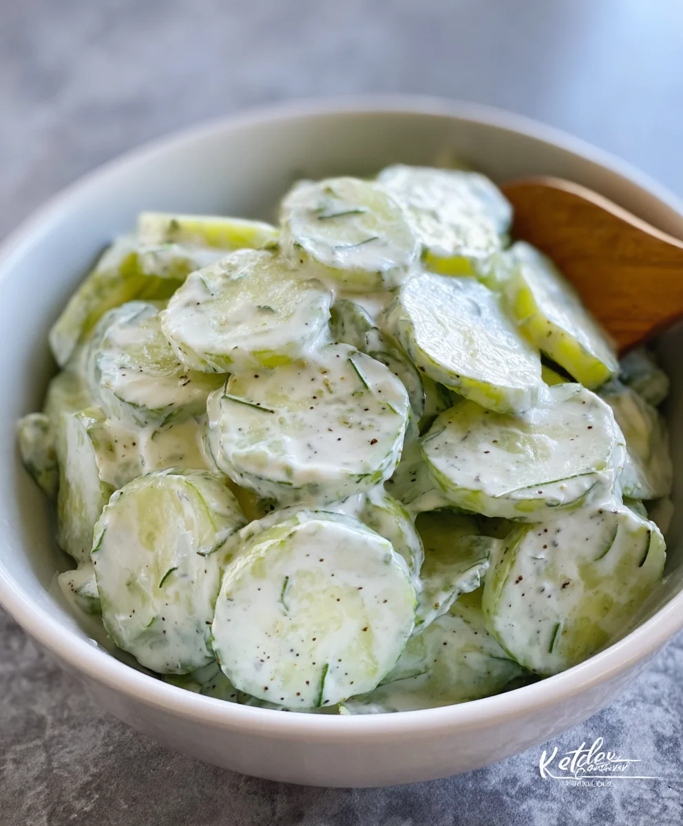 Creamy Cucumber Salad - Refreshingly Easy Recipe