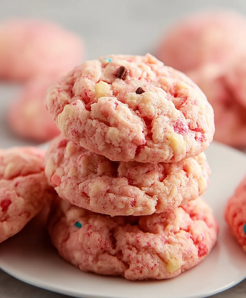 Easy Strawberry Cake Mix Cookies Recipe