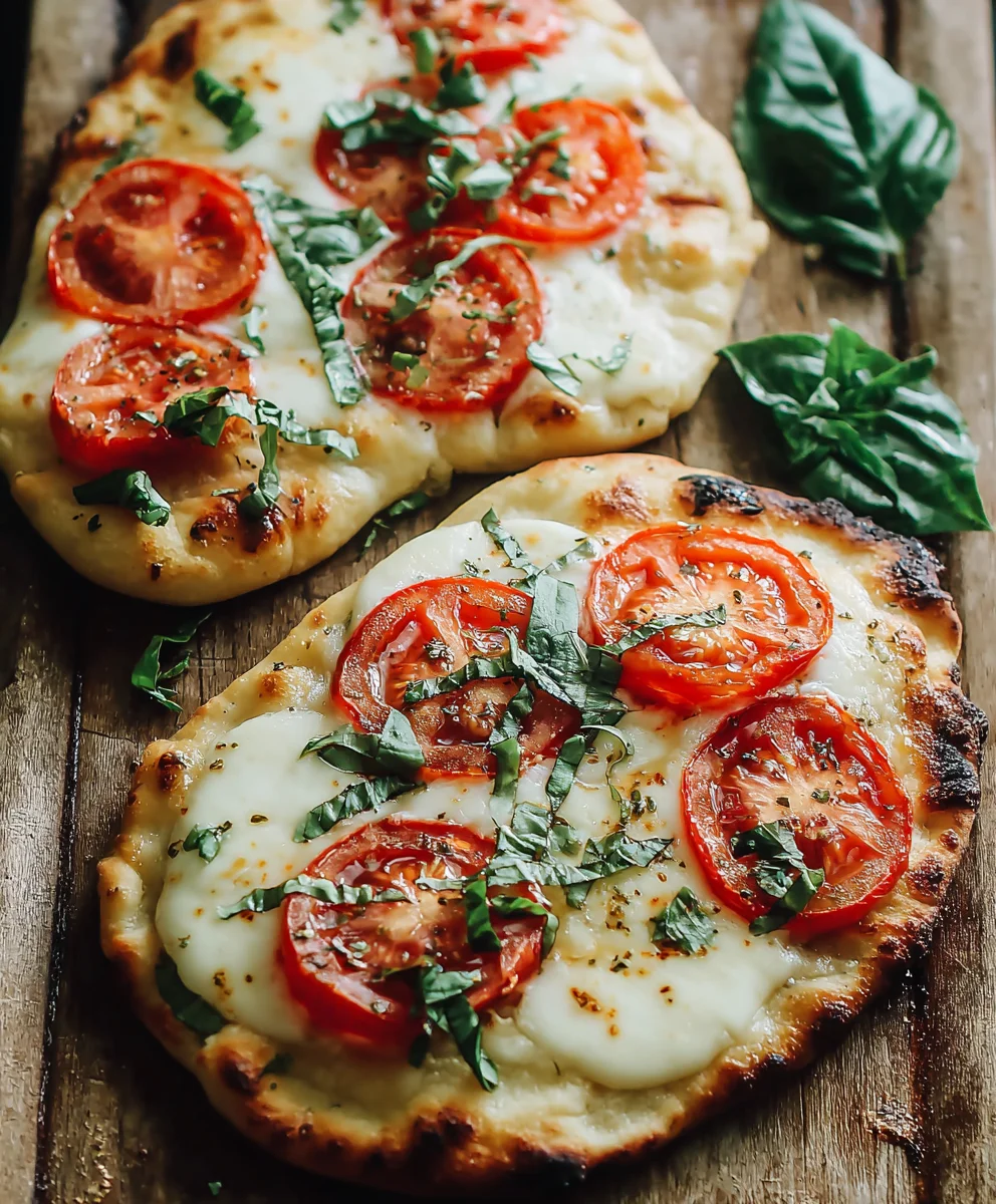 Easy Caprese Naan Pizza-Quick & Fresh Recipe