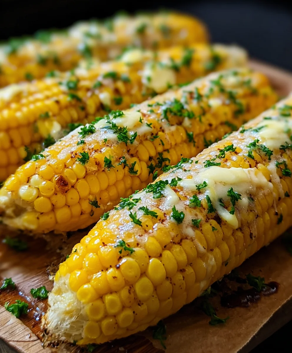 Cheesy Garlic Butter Corn on the Cob