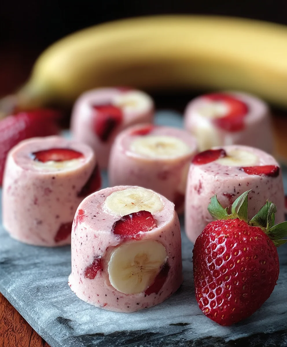 Strawberry Banana Dog Smoothie Bites