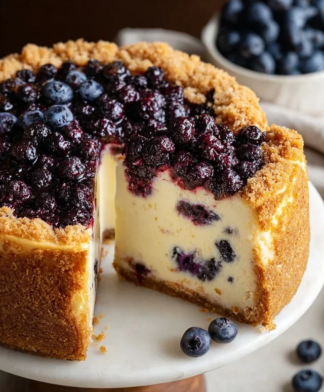 Blueberry Crum extract extractble Cheesecake