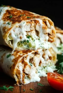 Cheesy Garlic Chicken Wraps