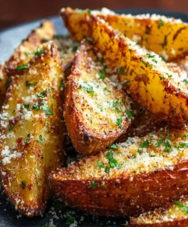Baked Garlic Parmesan Potato Wedges