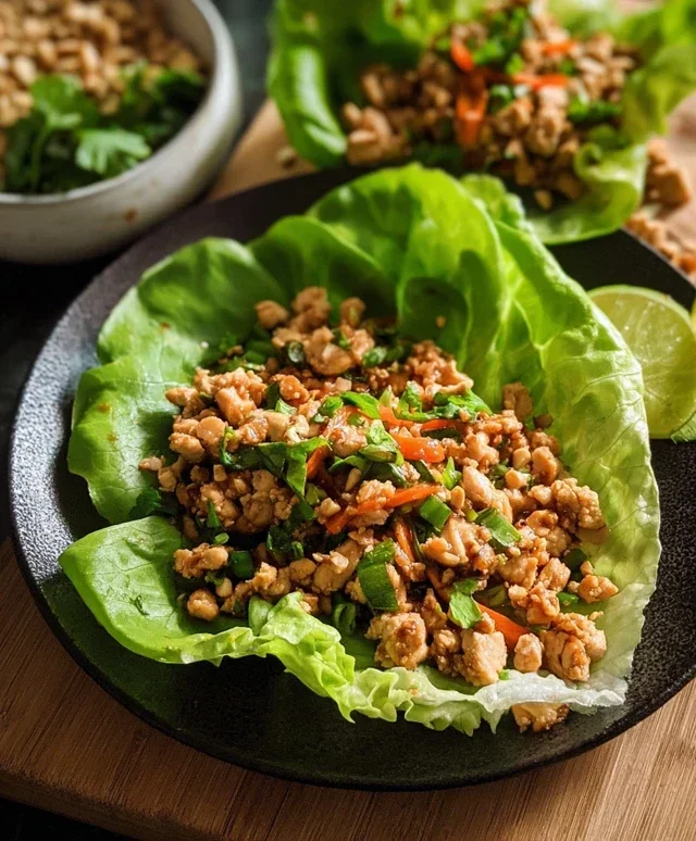 Thai Chicken Lettuce Wraps
