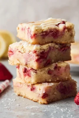 Strawberry Lemon Blondies