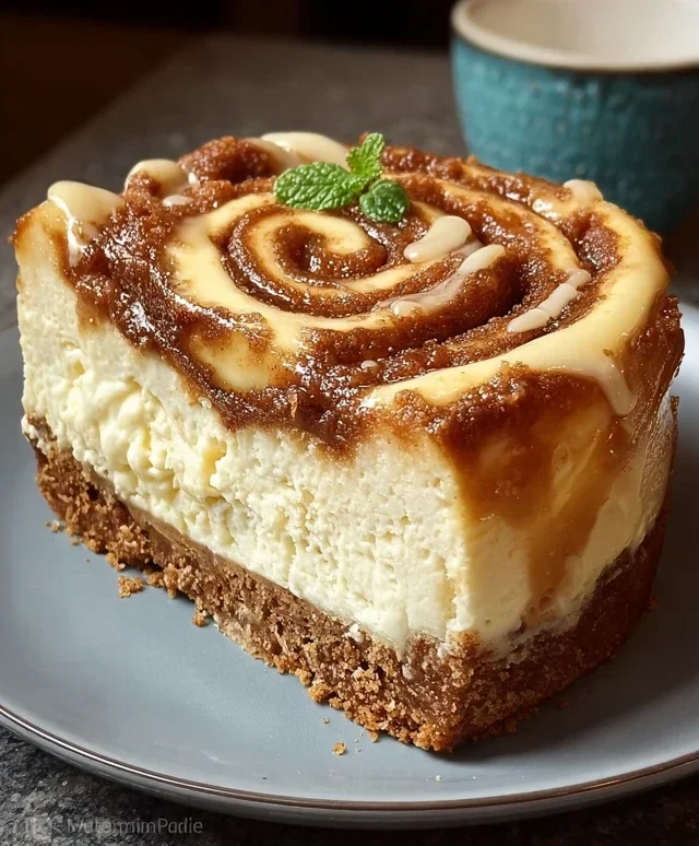 Cinnamon Roll Honeybun Cheesecake