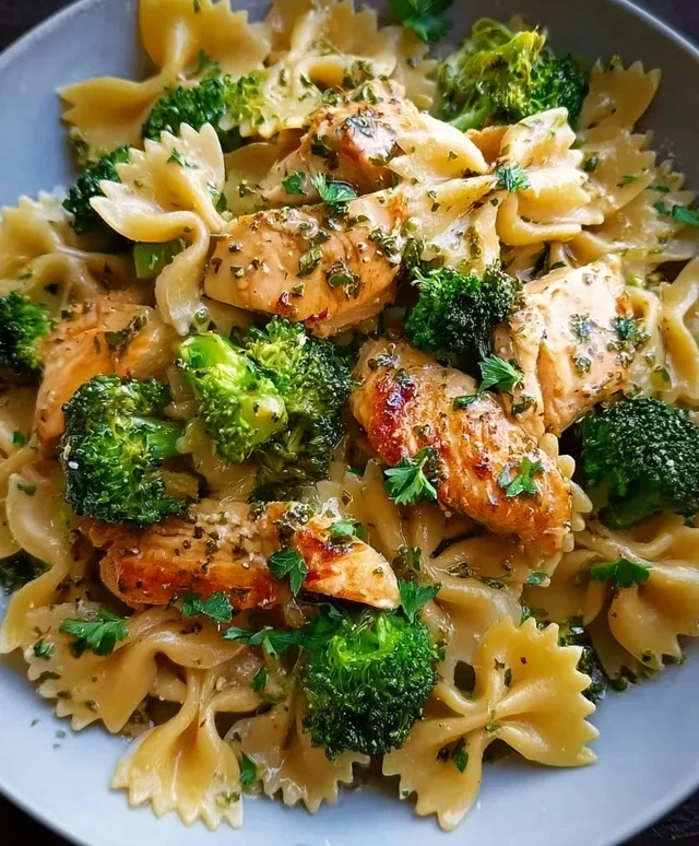 Cowboy Butter Lemon Bowtie Chicken with Broccoli Bliss