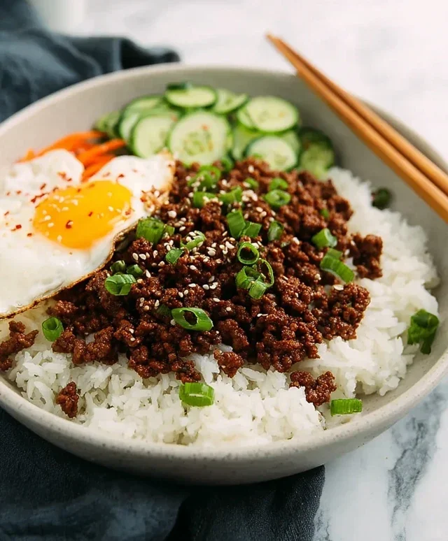 Korean Ground Beef Bowl (25-Minutes)