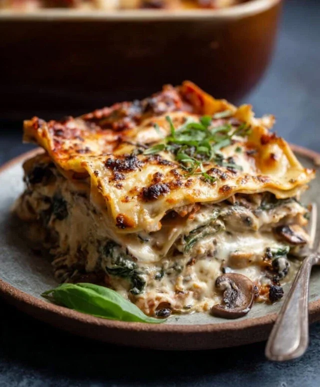 Mushroom And Spinach Lasagna