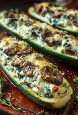 Spinach, Mushroom, and Ricotta Stuffed Zucchini Boats Recipe