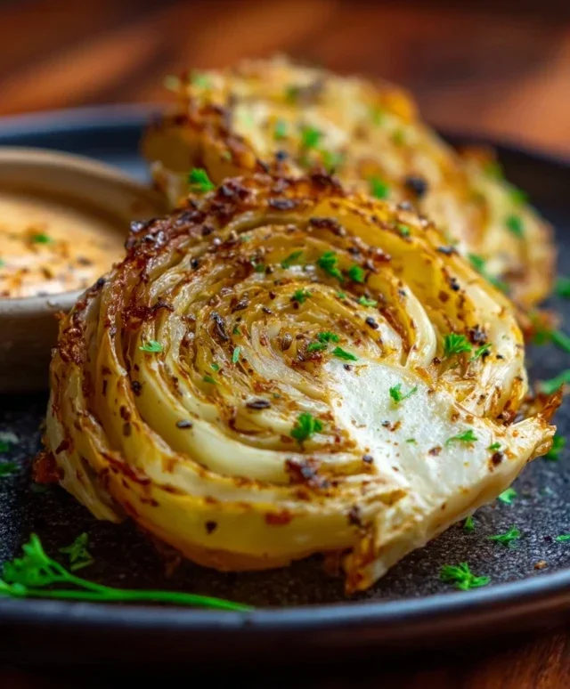 Oven Roasted Garlic Cabbage Steaks