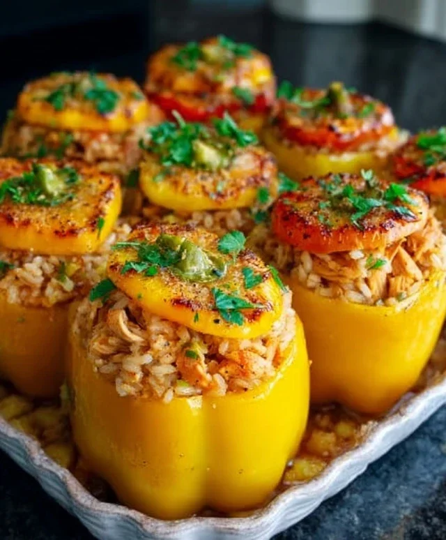 Teriyaki Pineapple Chicken and Rice Stuffed Peppers: A Sweet and Savory Meal