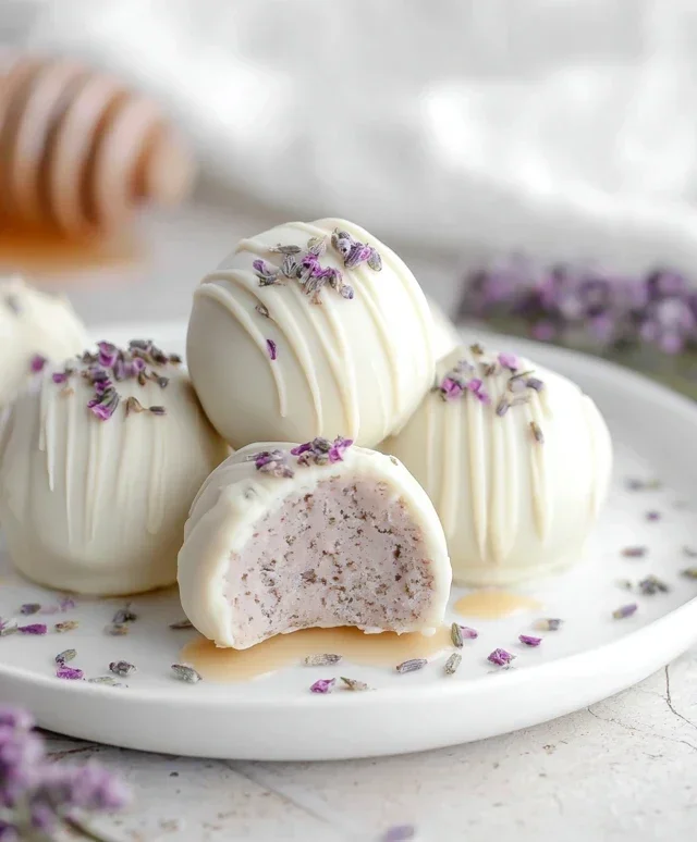 Honey Lavender White Chocolate Truffles
