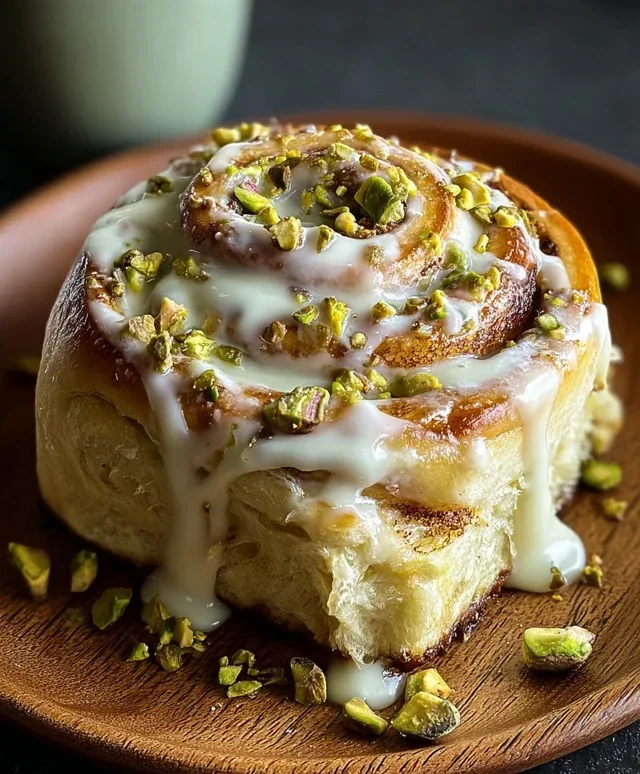 Small Batch Pistachio Cream Cinnamon Rolls