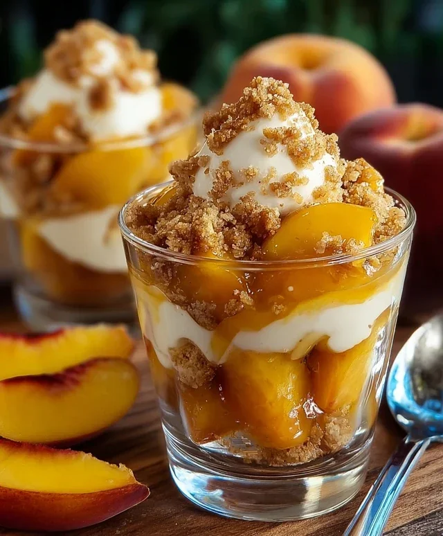 Classic Peach Cobbler Parfait