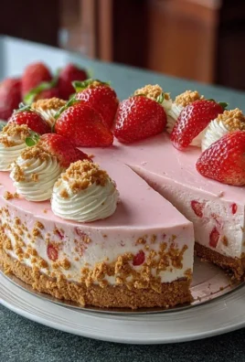 Pink Strawberry Crunch Cheesecake