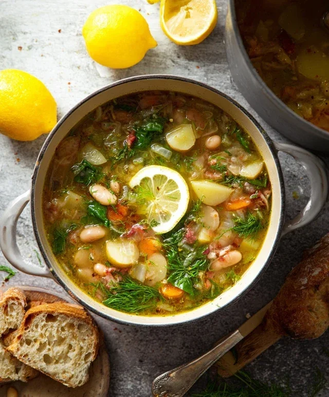 Lemon-Dill White Bean & Potato Soup