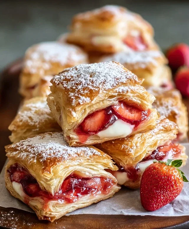 Strawberry Flaky Puffs