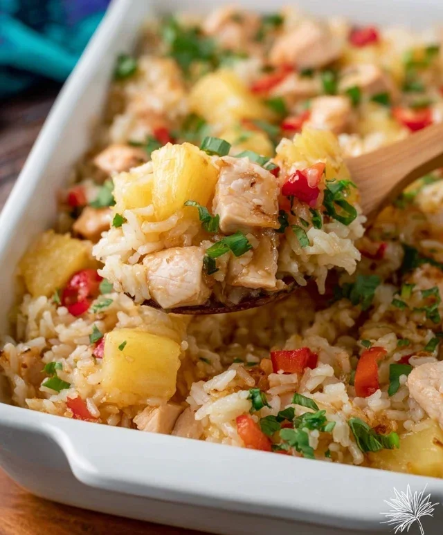 Aloha Pineapple Chicken Rice Casserole