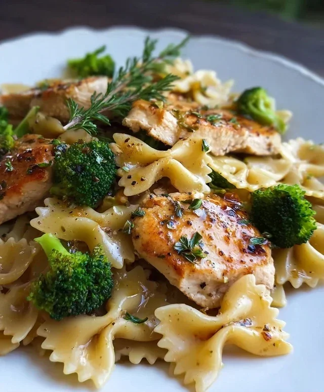 Cowboy Butter Lemon Bowtie Chicken with Broccoli Bliss
