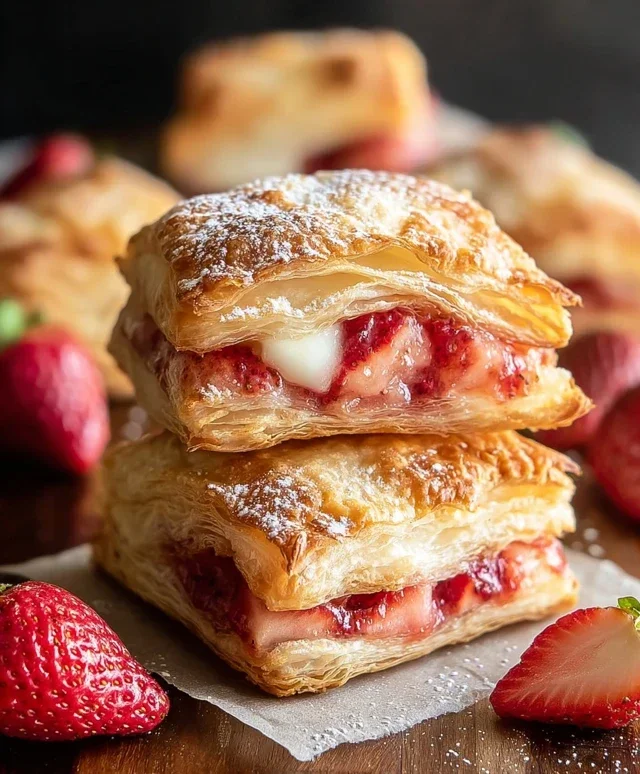 Strawberry Flaky Puffs