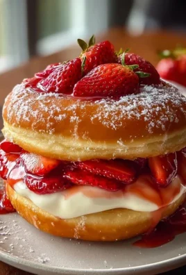 Strawberry Cheesecake Doughnut Burger