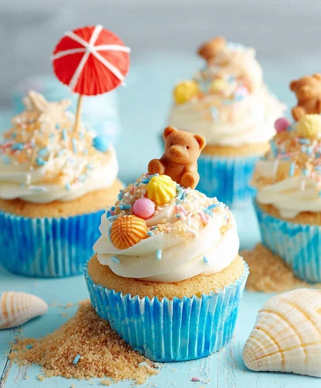 Beach Party Cupcakes