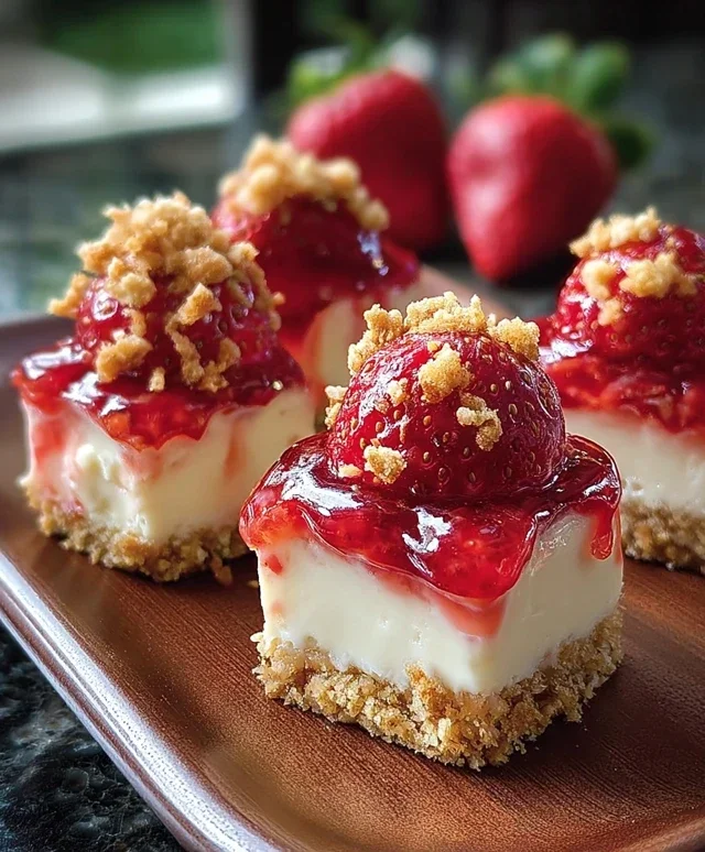 Strawberry Crunch Cheesecake Bites