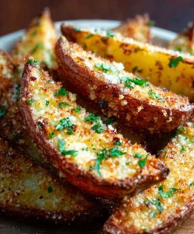 Baked Garlic Parmesan Potato Wedges