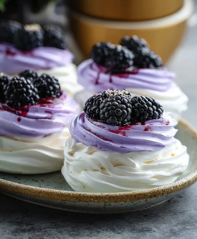 Blackberry Pavlovas