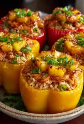 Teriyaki Pineapple Chicken and Rice Stuffed Peppers: A Sweet and Savory Meal