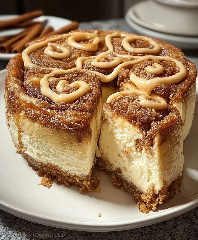 Cinnamon Roll Honeybun Cheesecake