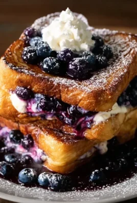 Blueberry Cream Cheese Stuffed French Toast